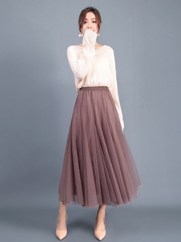 Women's A-Line Skirt Mid Length Skirt