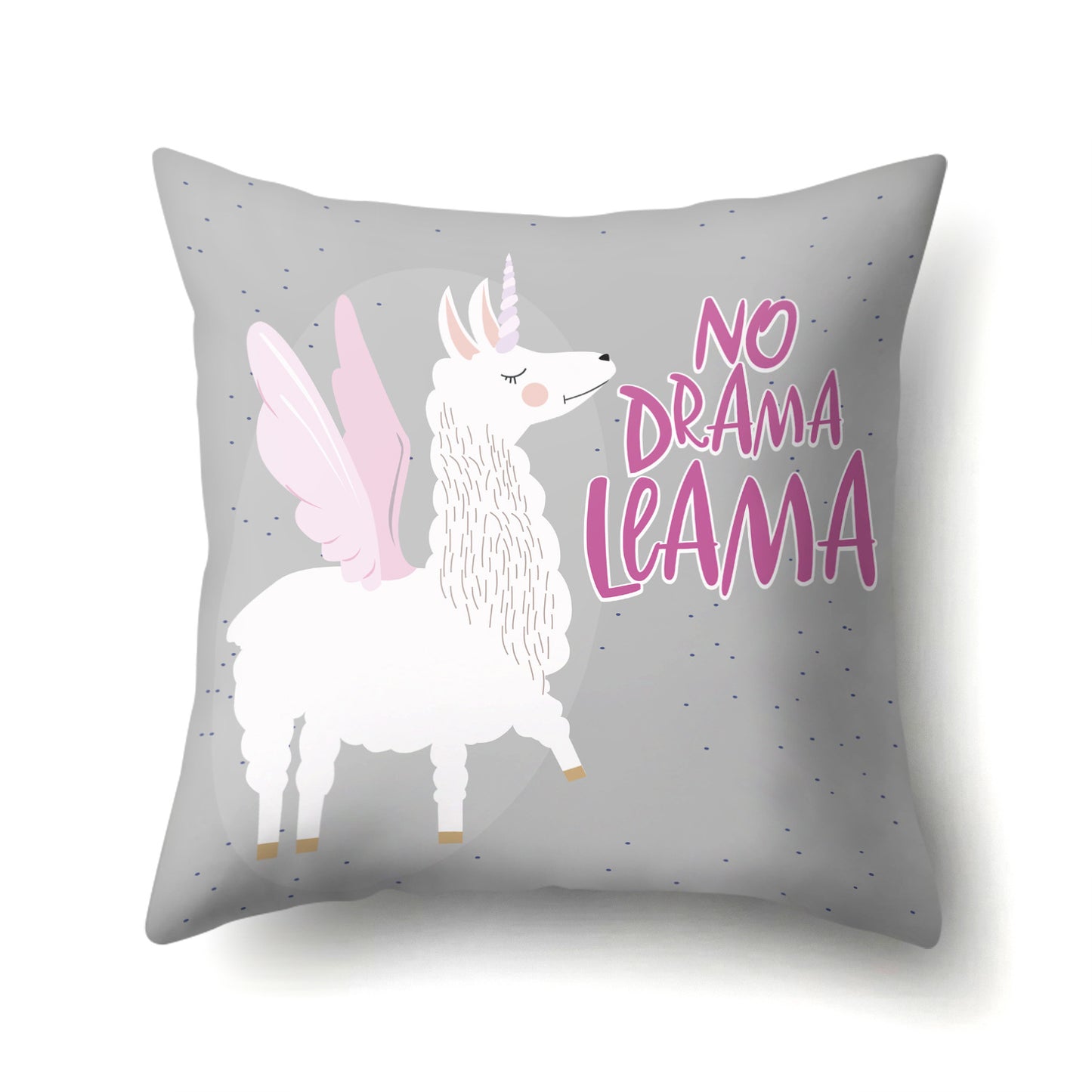 Boy's and Girls Creative Llama Polyester Pillow Cover
