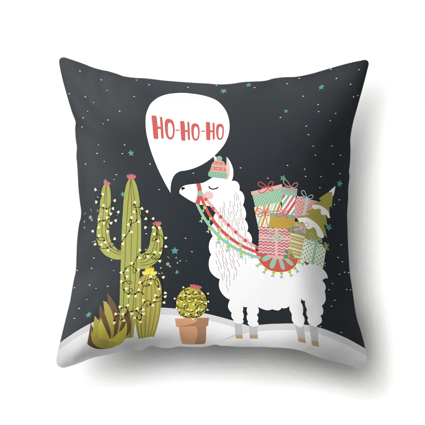 Boy's and Girls Creative Llama Polyester Pillow Cover