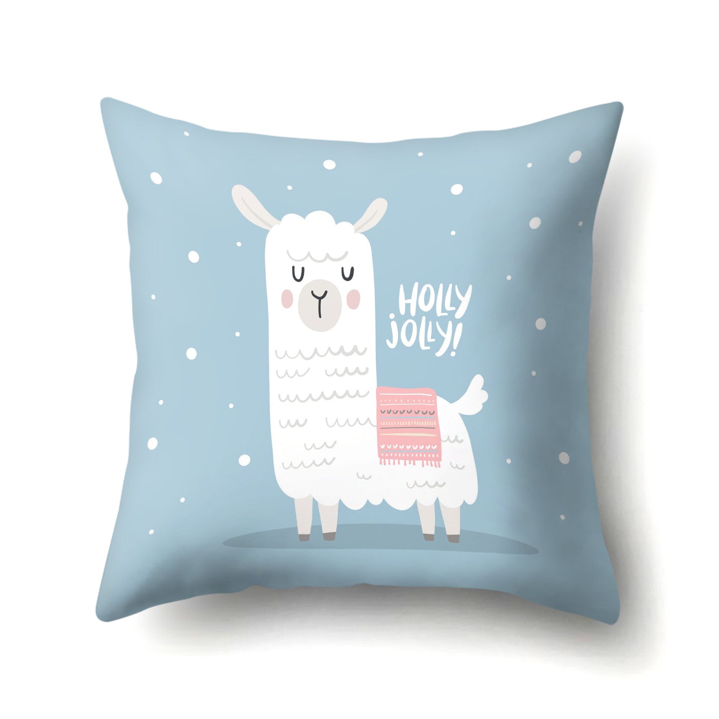 Boy's and Girls Creative Llama Polyester Pillow Cover