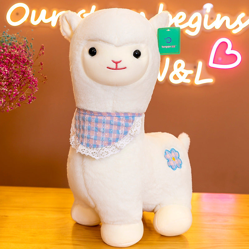 Boy and Girl Bibbed Llama Plushie Toy