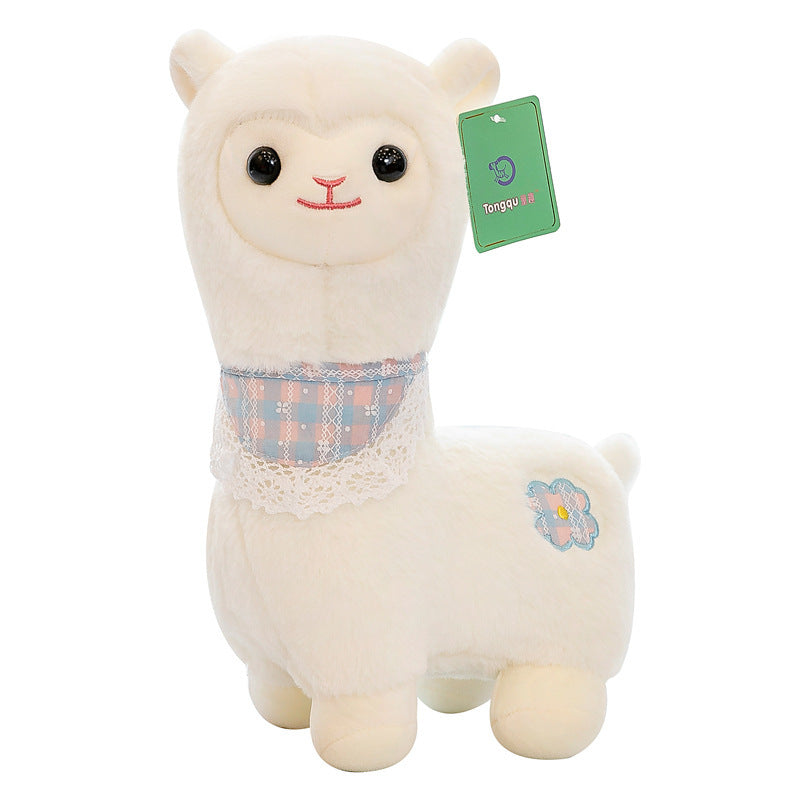 Boy and Girl Bibbed Llama Plushie Toy