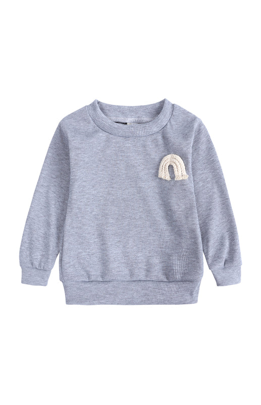 Boy's and Girls Pit Strip Pullover Long Sleeve Pajama Sets