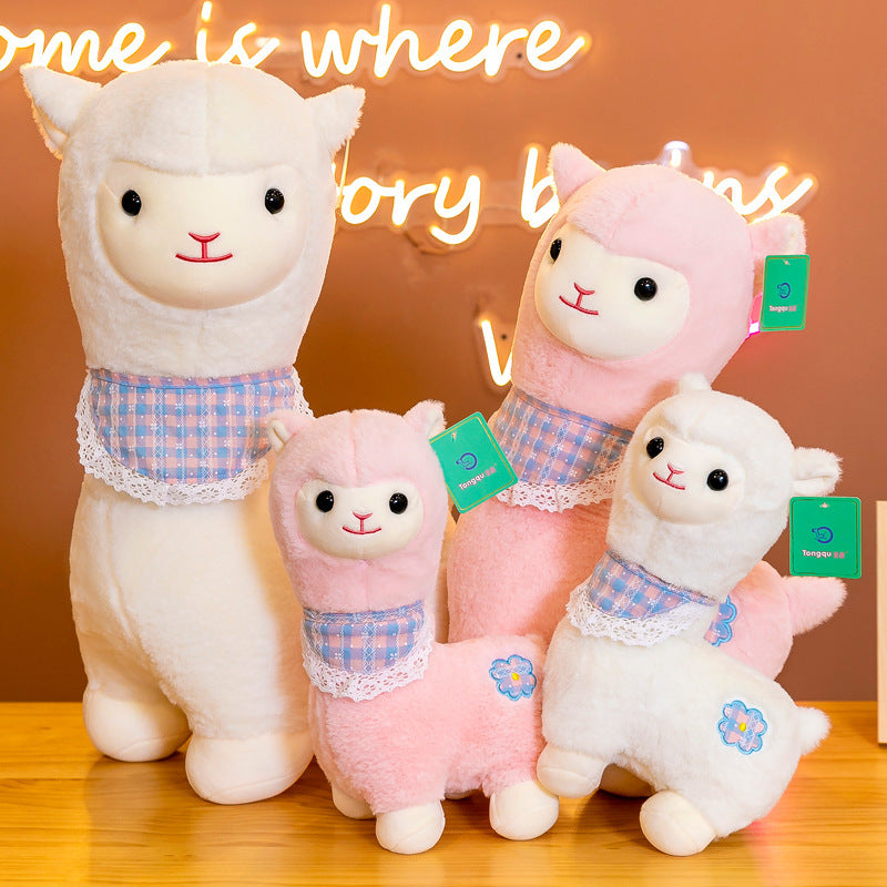 Boy and Girl Bibbed Llama Plushie Toy