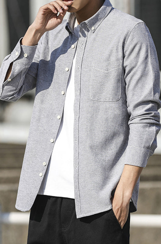 Men's Oxford Long Sleeve Casual Shirt