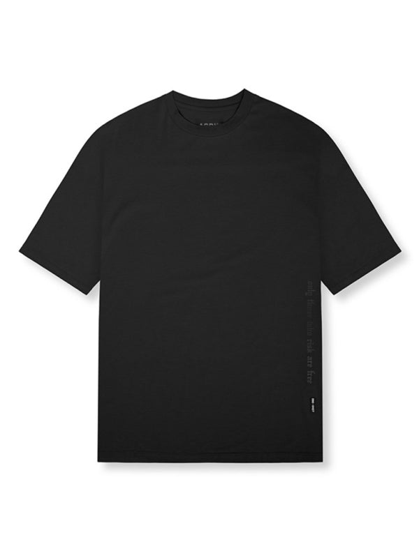 Men's knitted casual sports round neck short-sleeved quick-drying T-shirt