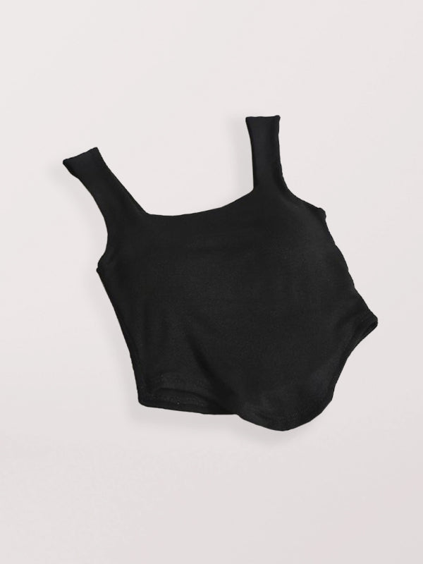 Women's Solid Color Corset Crop Top