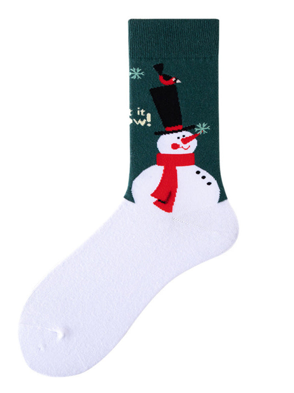 Unisex mid-calf socks with Christmas fun patterns (a variety of colors to choose from)
