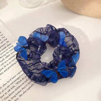 Women's Mesh Pig Intestine Ring Butterfly Hair Accessories