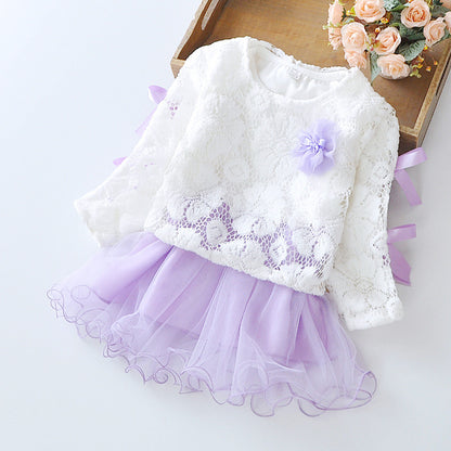 Wear a dress on behalf of autumn baby child Princess Dress girls dress baby clothes two piece spring