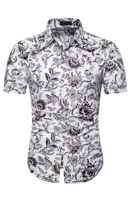 Men's Summer Fashion Short Sleeve Printed Shirt