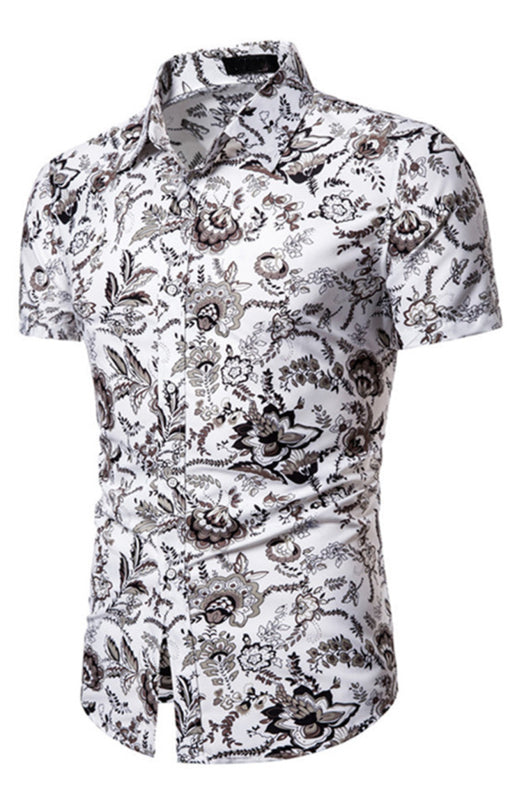 Men's Summer Fashion Short Sleeve Printed Shirt