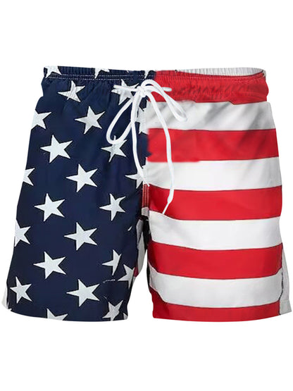 Men's National Flag Digital Printing Casual Sports Shorts