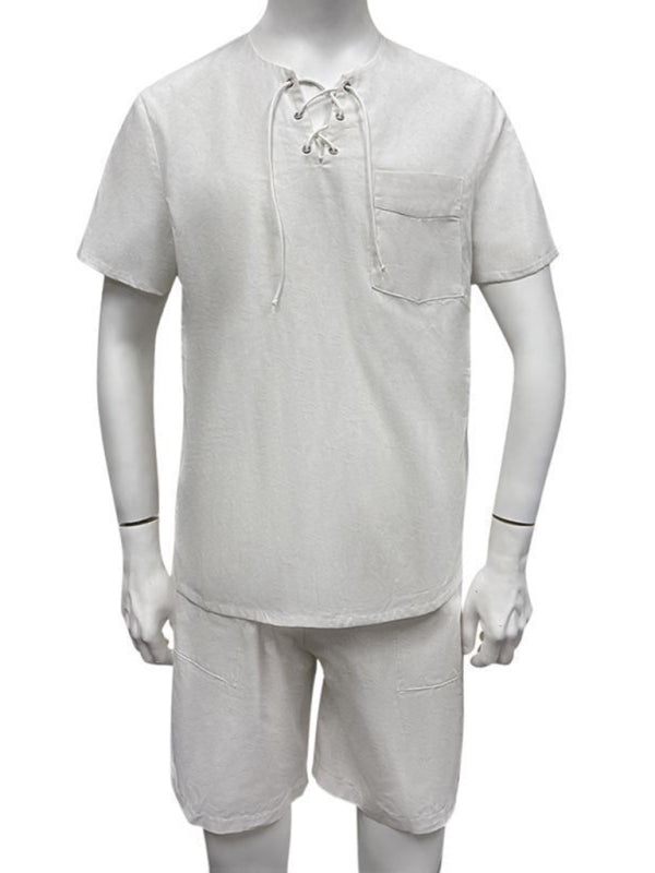 Men's new casual beach short-sleeved/long-sleeved tops