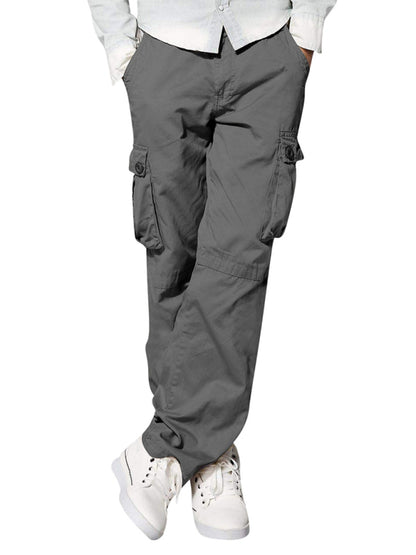 Men's multi-pocket loose casual straight cargo pants