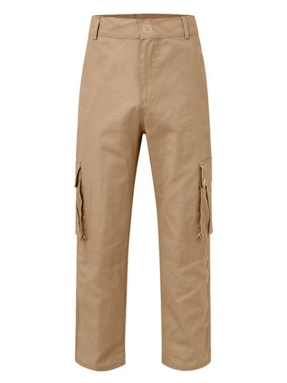 Men's multi-pocket loose casual straight cargo pants