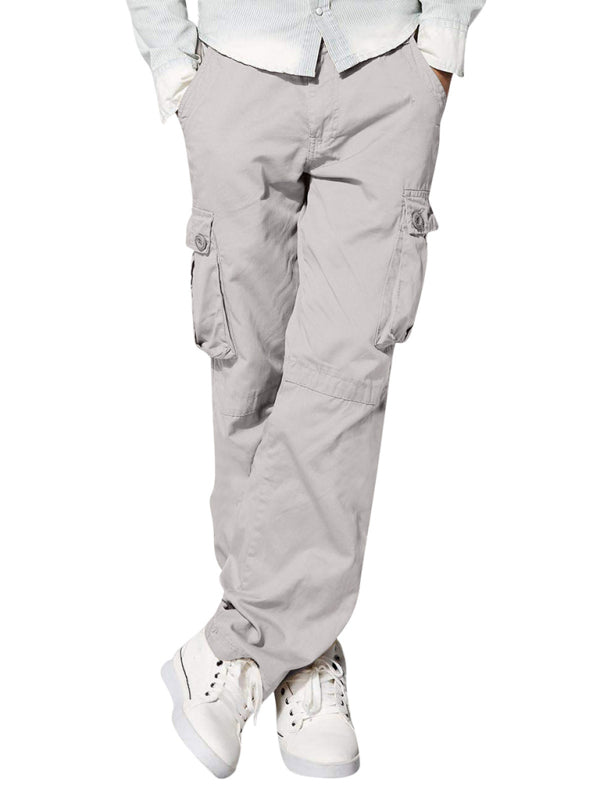 Men's multi-pocket loose casual straight cargo pants