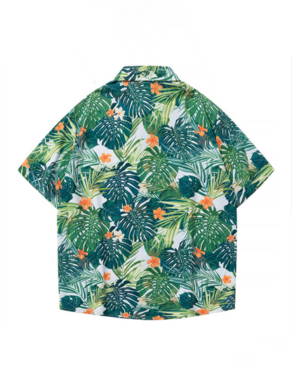 Men's Beach Shirt Hawaiian Vacation Print Short Sleeve Shirt