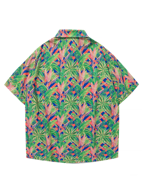 Men's Beach Shirt Hawaiian Vacation Print Short Sleeve Shirt