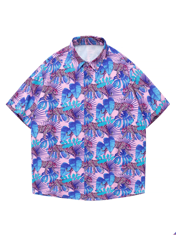 Men's Beach Shirt Hawaiian Vacation Print Short Sleeve Shirt