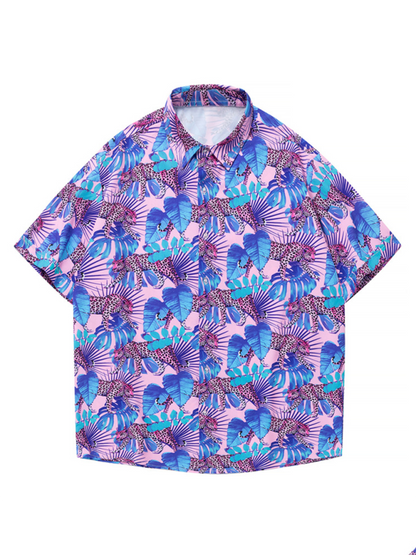 Men's Beach Shirt Hawaiian Vacation Print Short Sleeve Shirt