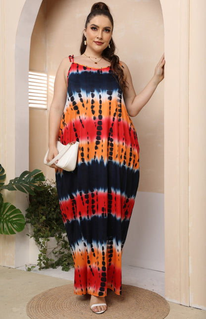 Women's Plus Size Sleeveless Long Dress