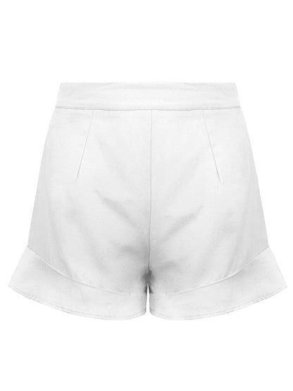 Women's lotus leaf edge loose casual shorts