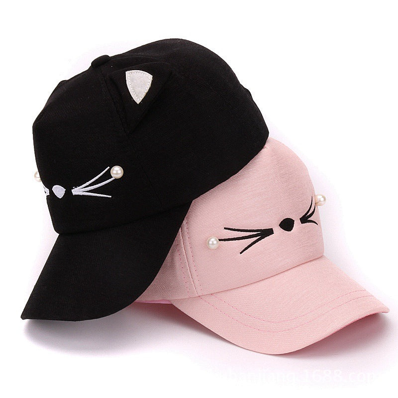 Women's Casual Hat, Baseball Cap Cat Ears Parent-Child