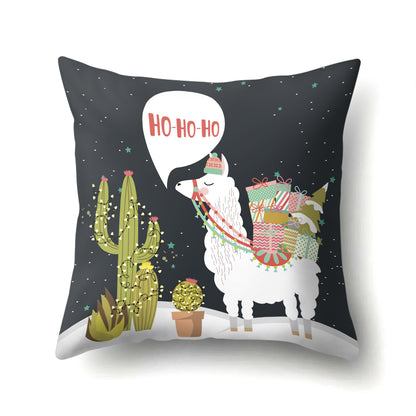 Boy's and Girls  Creative Llama Polyester Pillow Cover