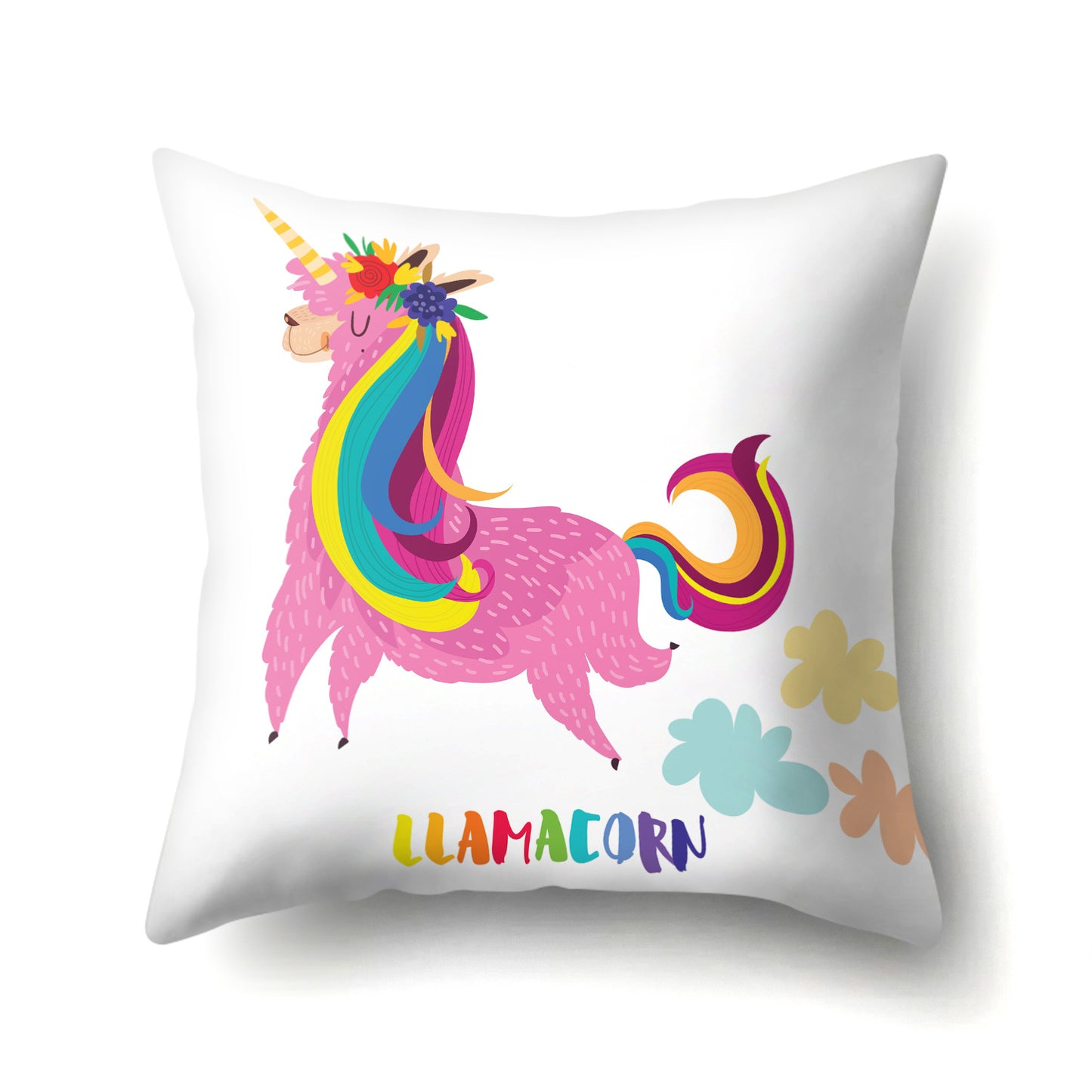 Boy's and Girls  Creative Llama Polyester Pillow Cover