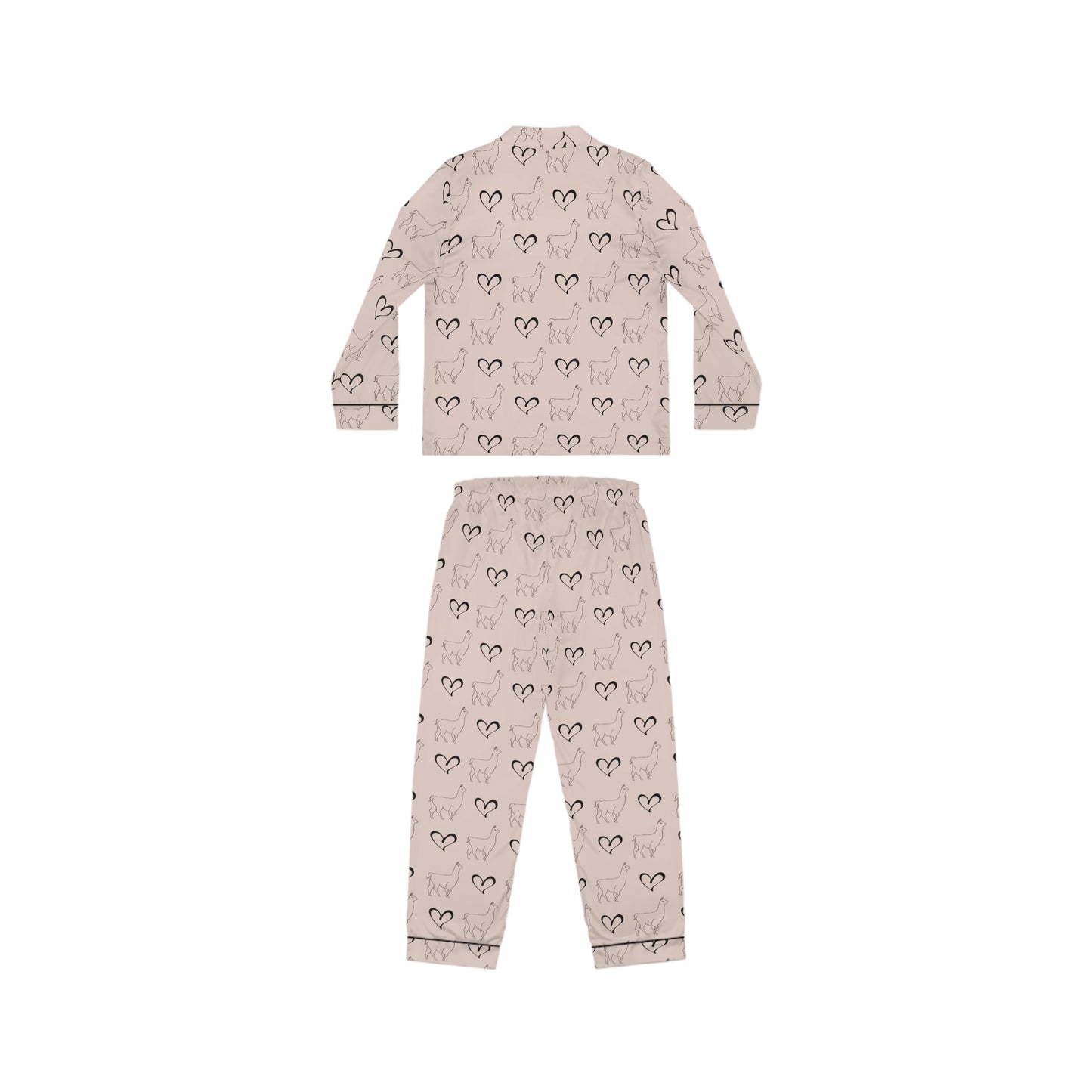 Women's Satin Pajamas (AOP) - Blush