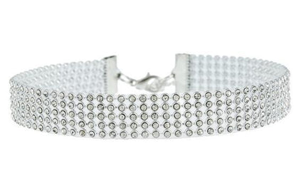 Women's Luxury diamond-encrusted necklace clavicle chain choker collar