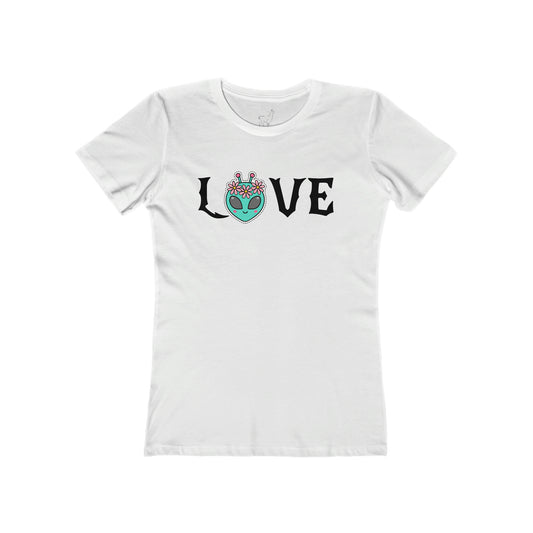 Women's The Boyfriend Tee - Alien Love