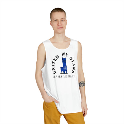 Men's Llama Me Baby United We Stand Logo Tank