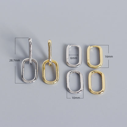 High Quality Stainless Steel Geometric Chain Earrings