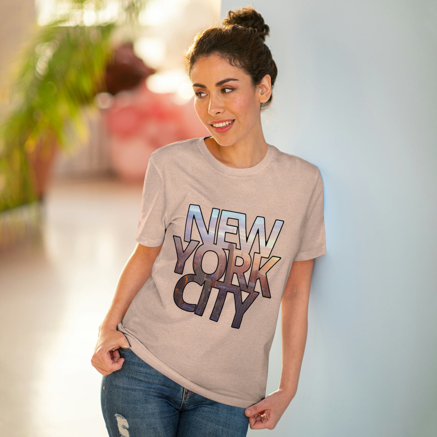 Organic Creator T-shirt - New York City Peach