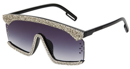 Spring Dazzling Square Sunglasses with rhinestones