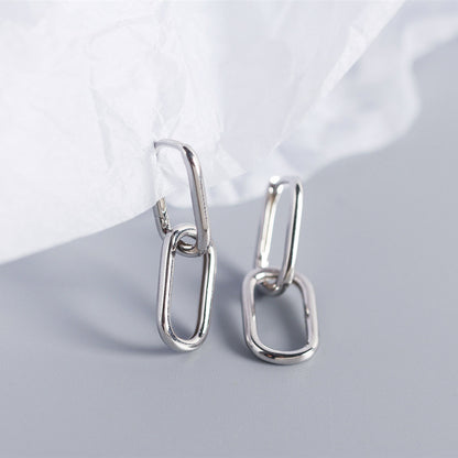 High Quality Stainless Steel Geometric Chain Earrings