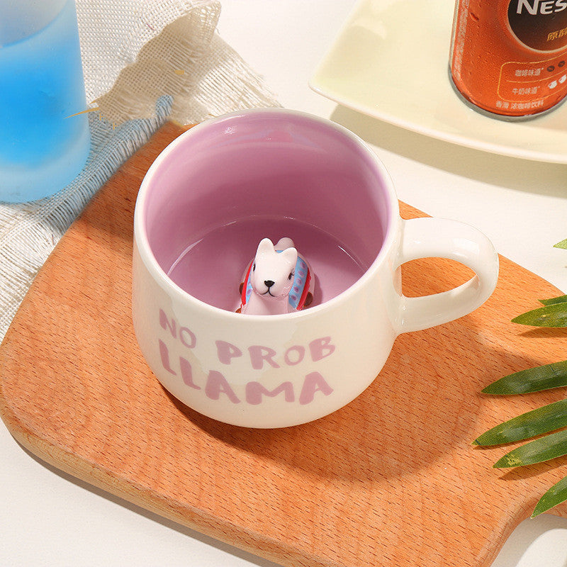 No Prob Llama - Three-dimensional Animal Ceramic Mug