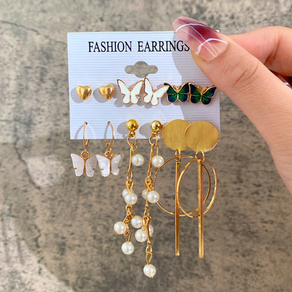 Pearl Lady Earring set 6 pieces