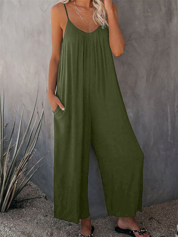 Women's Solid Color Hot Short Jumpsuit