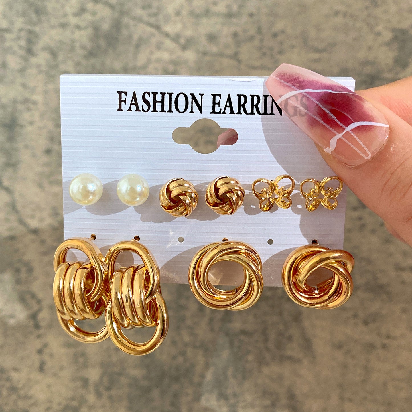 Pearl Lady Earring set 6 pieces