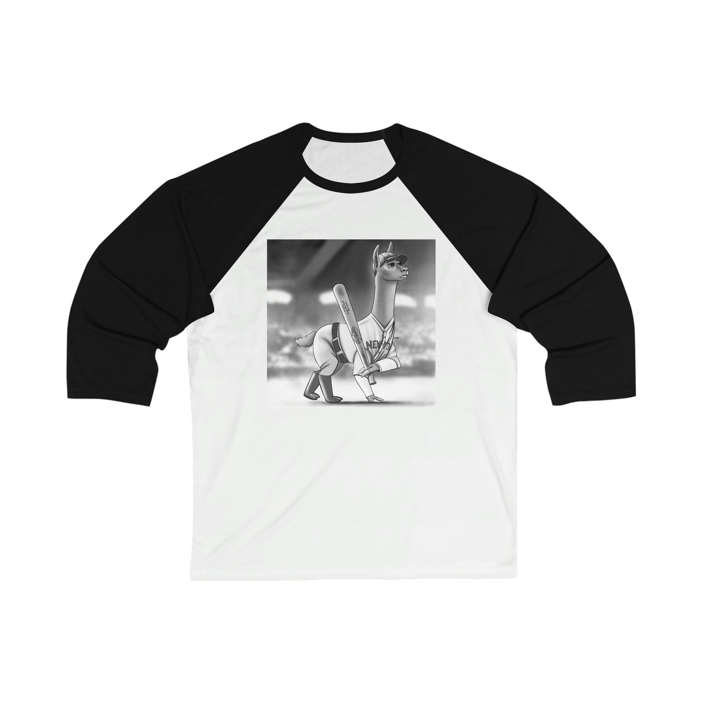 Women's and Girls  3\4 Sleeve Baseball Long Sleeve Llama Me Baby Signature "Babe Ruth Baseball" T- Shirt