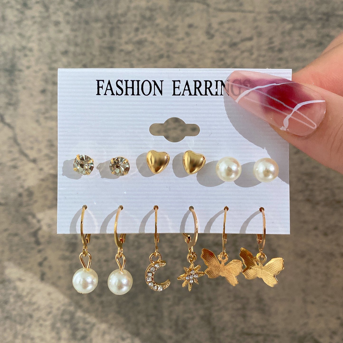 Pearl Lady Earring set 6 pieces