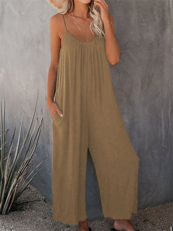 Women's Solid Color Hot Short Jumpsuit