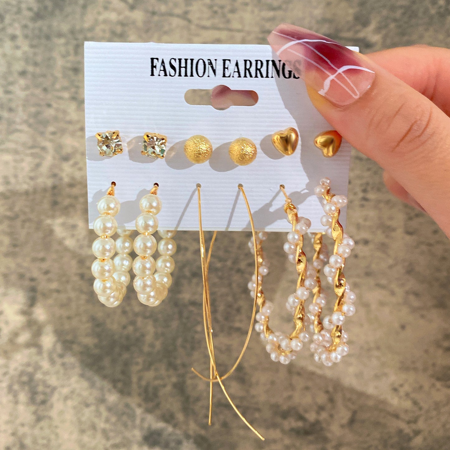 Pearl Lady Earring set 6 pieces