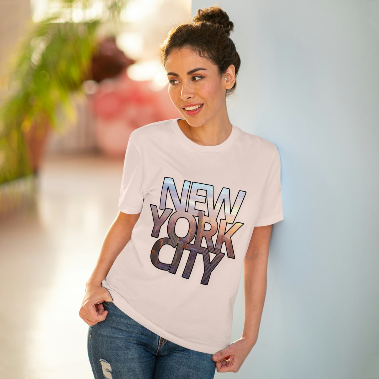 Organic Creator T-shirt - New York City Peach