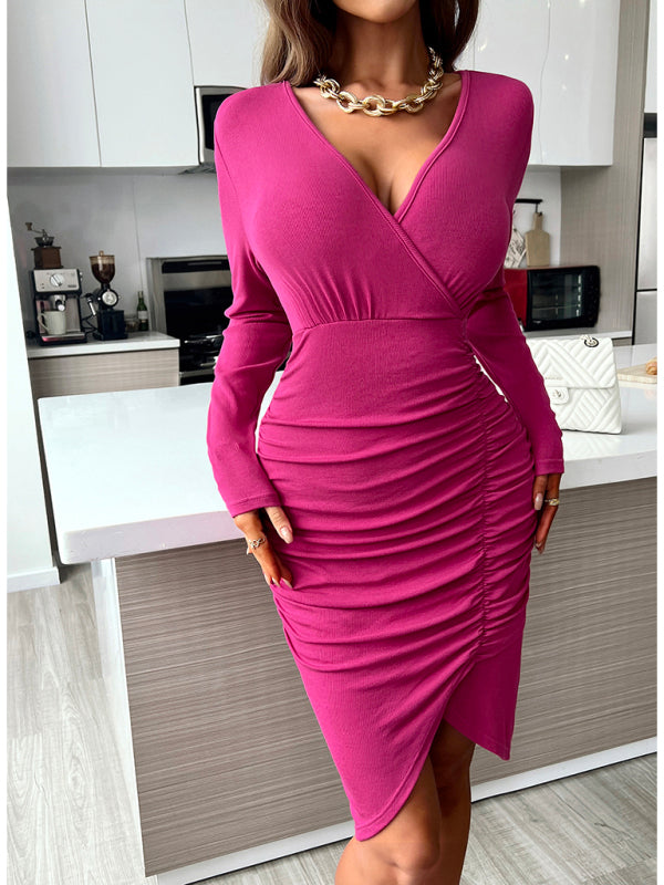 Women's fashionable casual sexy versatile knitted dress