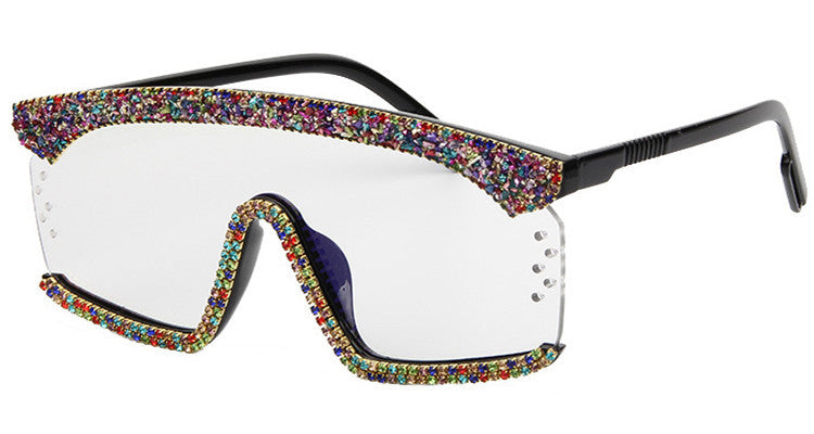 Spring Dazzling Square Sunglasses with rhinestones