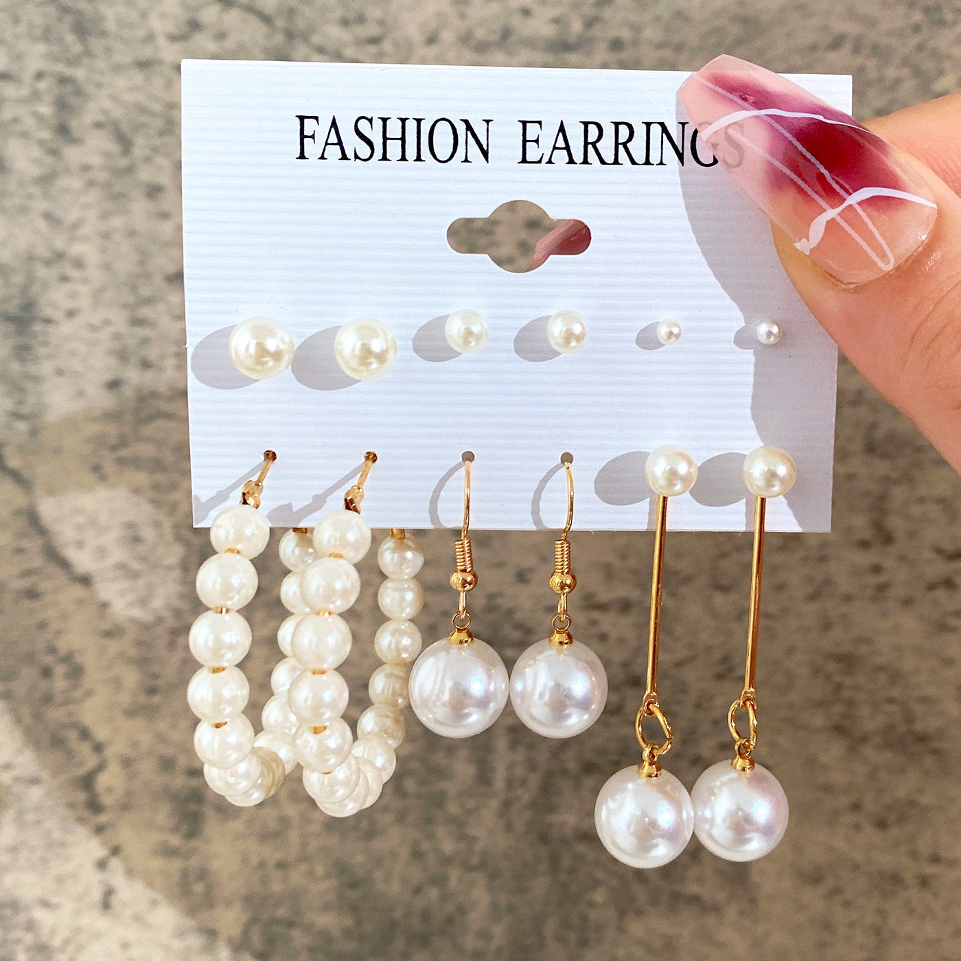 Pearl Lady Earring set 6 pieces